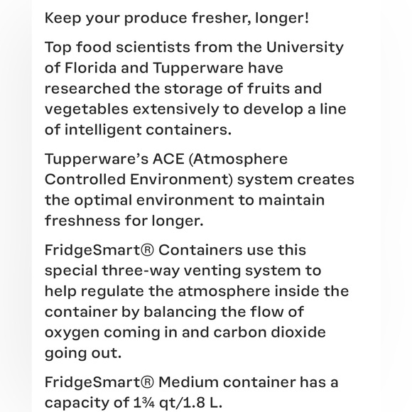 NWOT Tupperware Fridgesmart Container - Picture 6 of 6